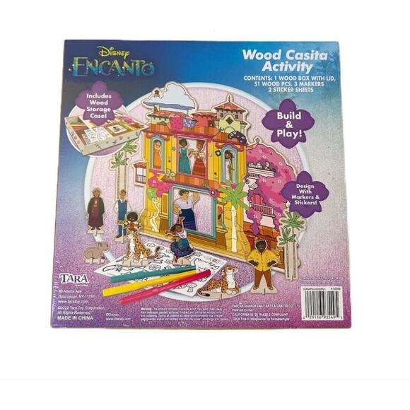 Disney Encanto Wood Casita Activity Set Building & Decorating Set 101 Wooden Pcs - Picture 3 of 3